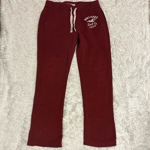 y2k Hollister Burgundy sweatpants